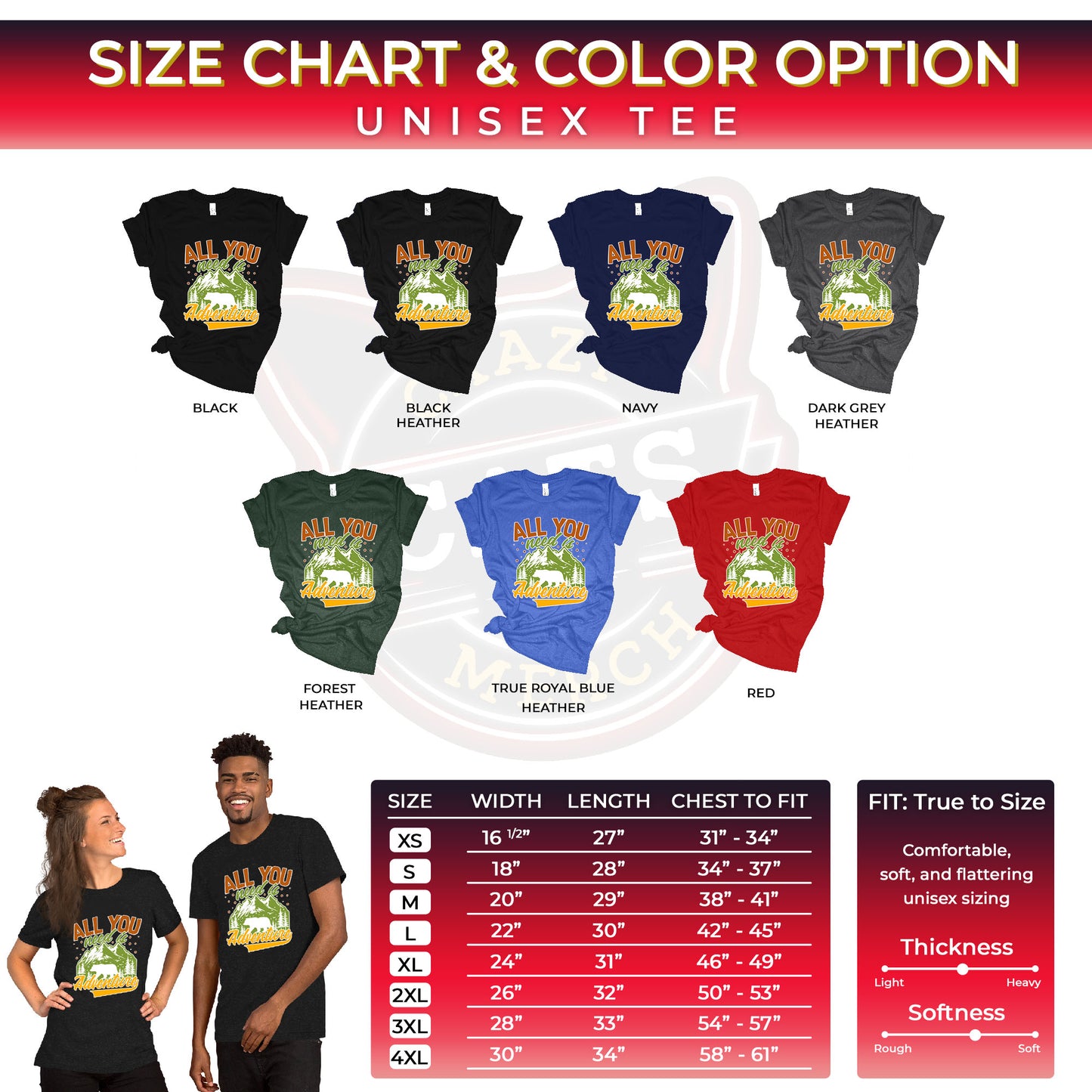Valentines Day All You Need Is Adventure Unisex Dark Shirt