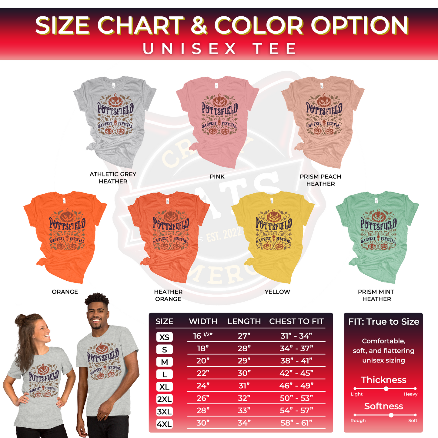 Pottsfield Harvest Festival Pumpkin Season Unisex Light Shirt