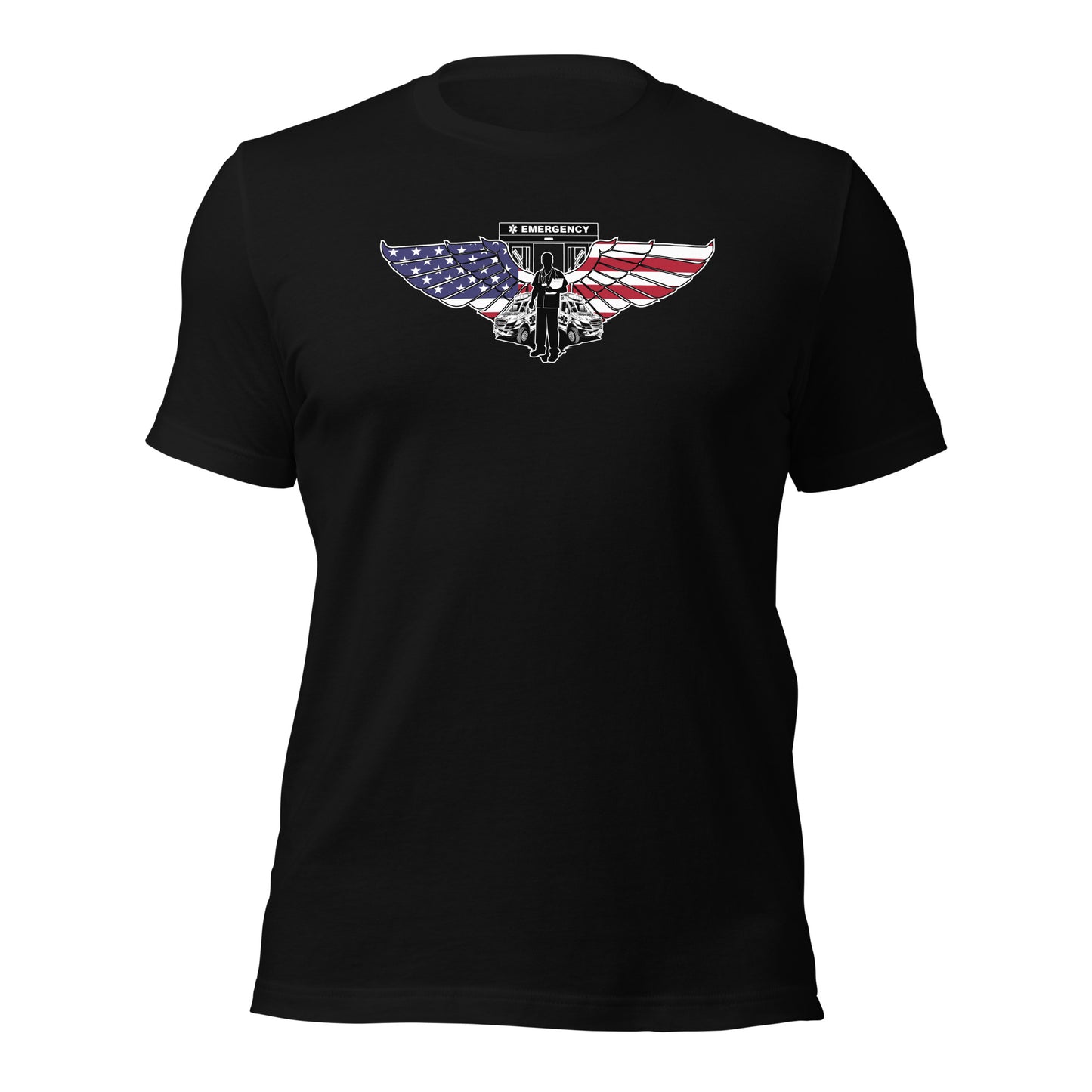American Patriotic Nurse Dedicated Healthcare Hero Unisex Dark T-shirt