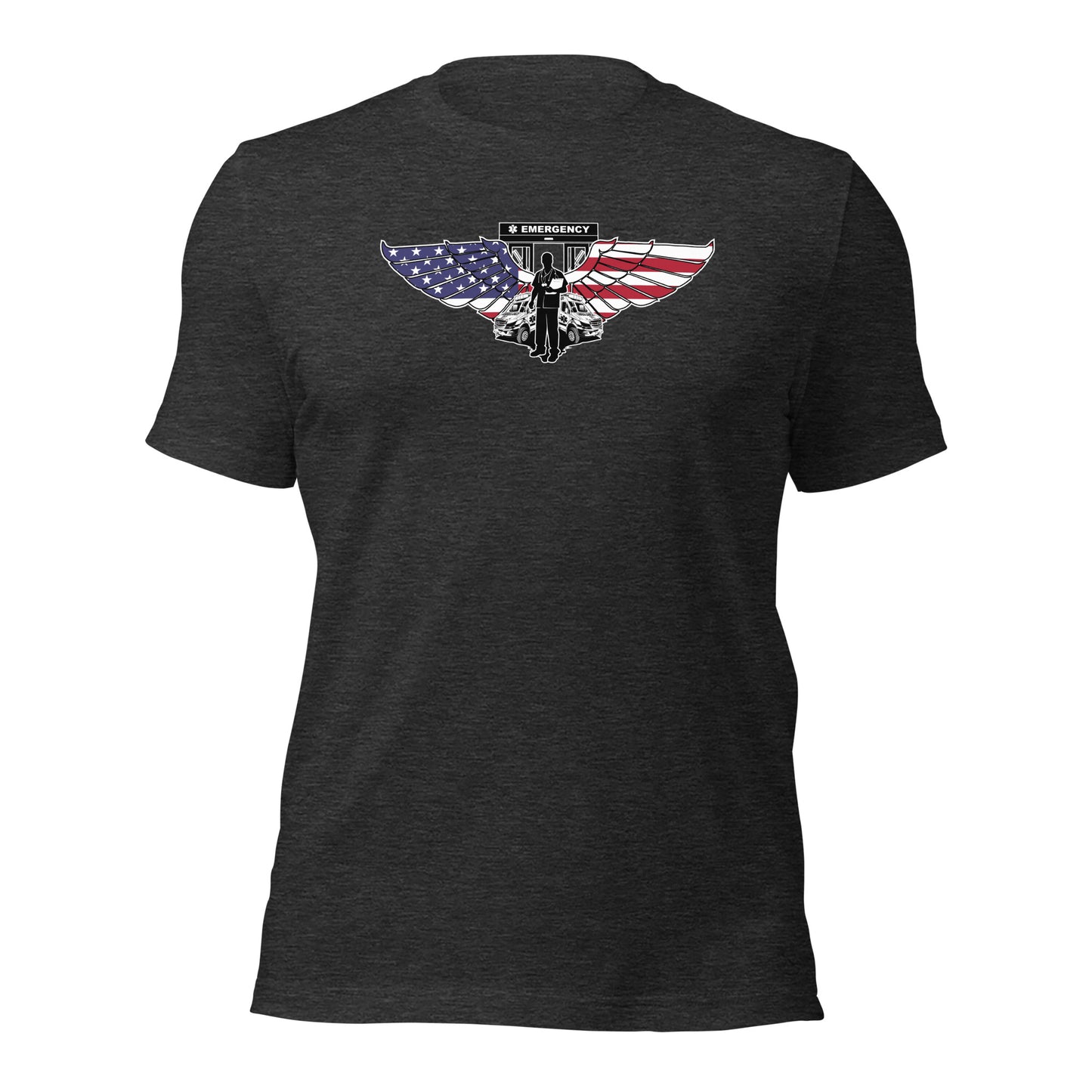 American Patriotic Nurse Dedicated Healthcare Hero Unisex Dark T-shirt