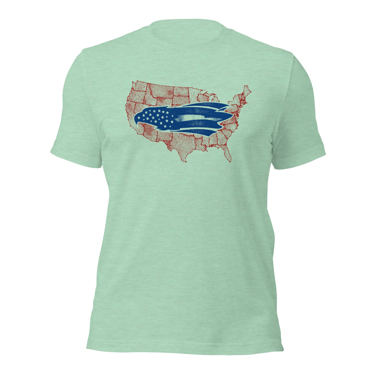Veterans Gift Patriotic American Eagle USA Map Unisex Light t-shirt