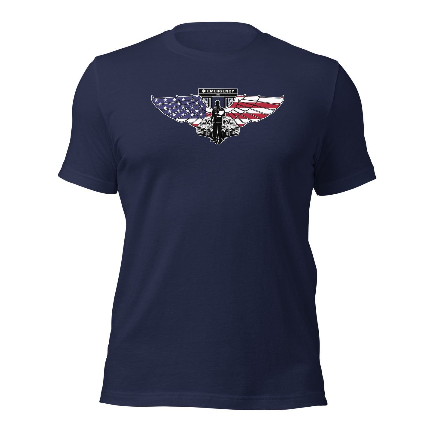 American Patriotic Nurse Dedicated Healthcare Hero Unisex Dark T-shirt
