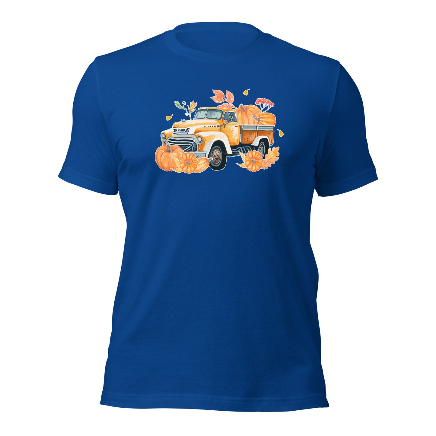 Pumpkin Thanksgiving Vintage Truck Unisex Dark Shirt