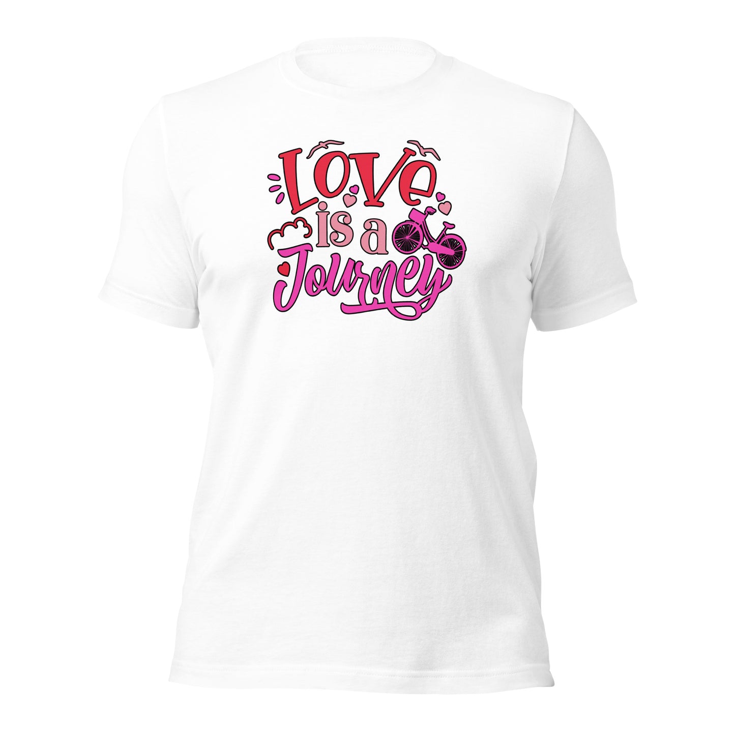 Love Is A Journey Tees Valentines Day Gift Couple Shirt Bicycle Lover Light Tshirt