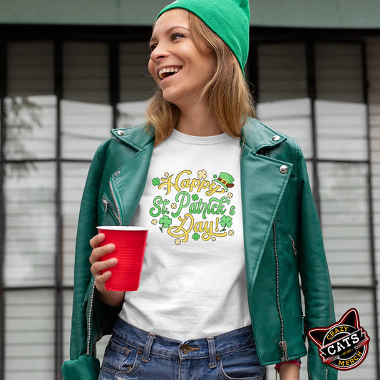 Happy St. Patricks Day Lucky Shamrock Unisex Light Shirt