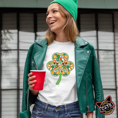 St. Patty Shirt Four Clover Leaf Pot Of Gold Unisex Light Shirt