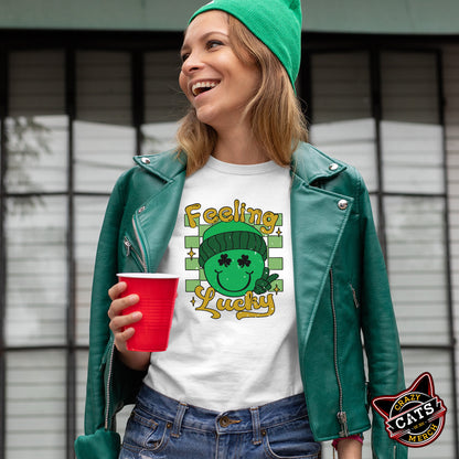 Smiley Feeling Lucky Happy St. Patricks Day Unisex Light Shirt