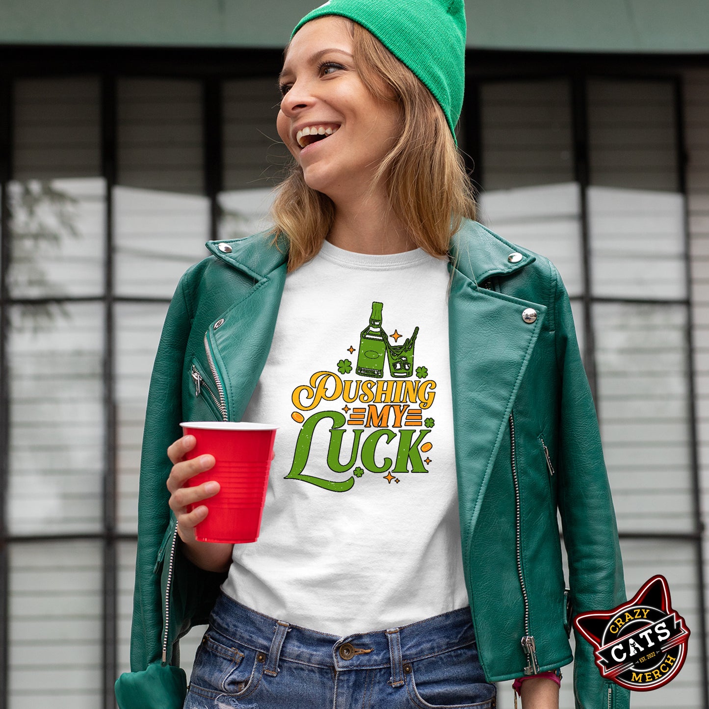 St. Patricks Day Pushing My Luck Gamer Unisex Light Tshirt