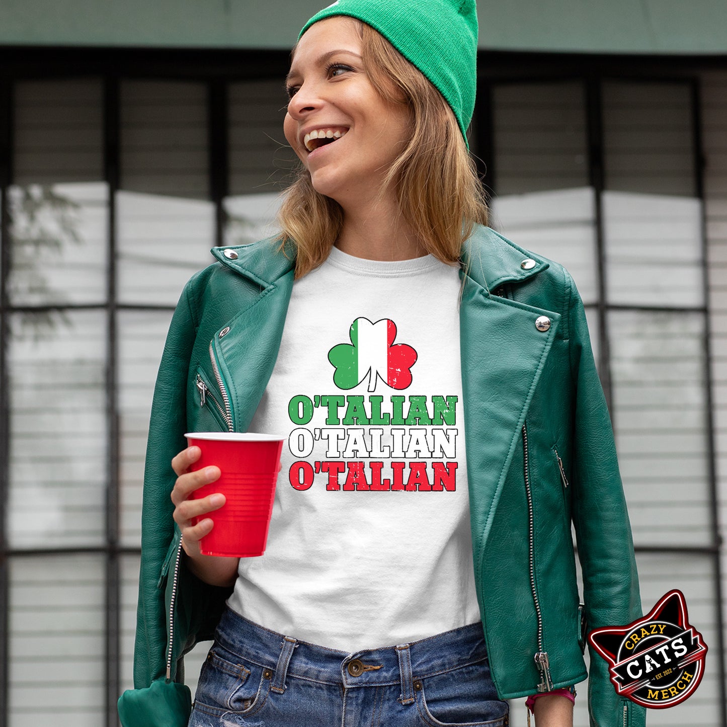 O' Talian Green St. Patricks Is Italian Unisex Light Shirt