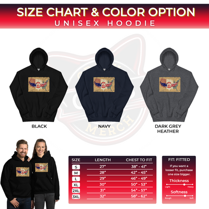 Vintage Red White Blue Peace Wings Symbol Unisex Dark Hoodie