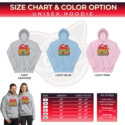 Joy To The World Santa Hat Joyful Christmas Unisex Light Hoodie
