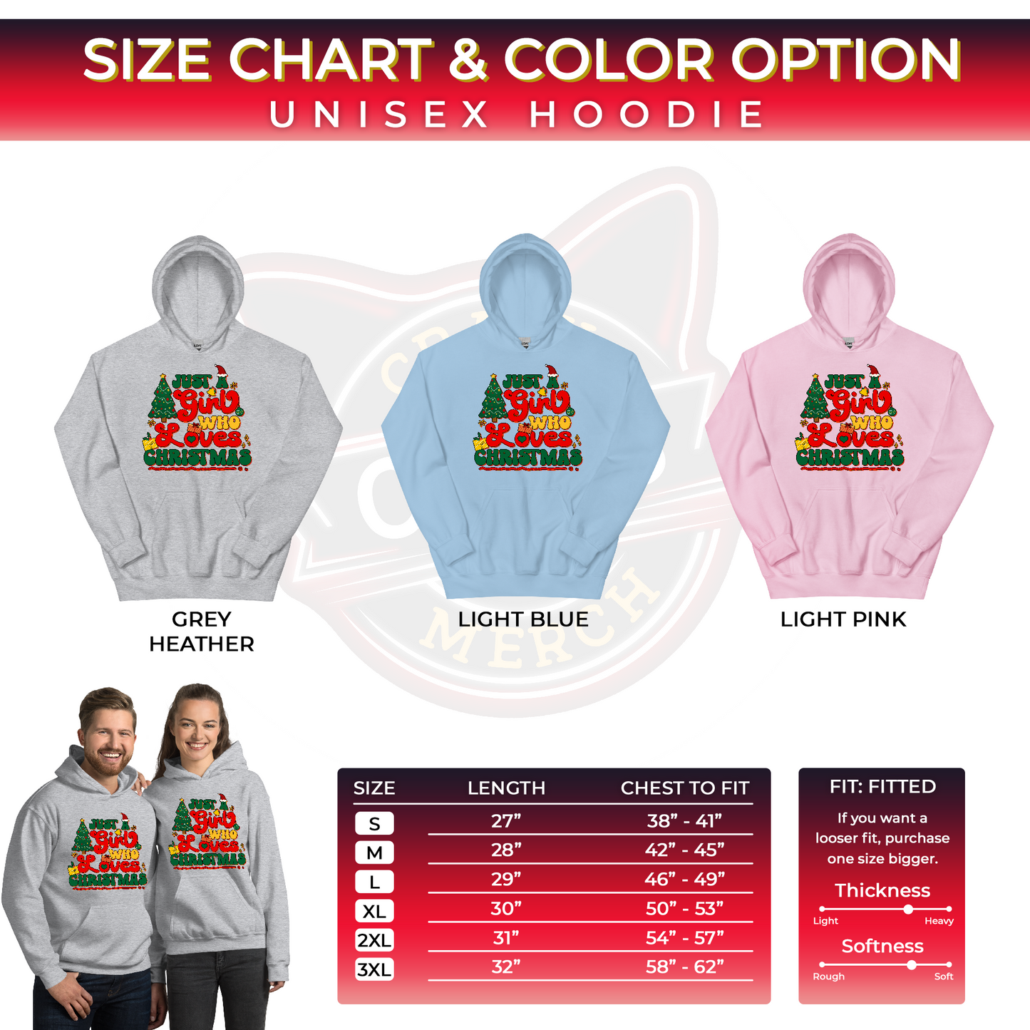 Just a Girl Who Loves Christmas Joyful Yuletide Unisex Light Hoodie