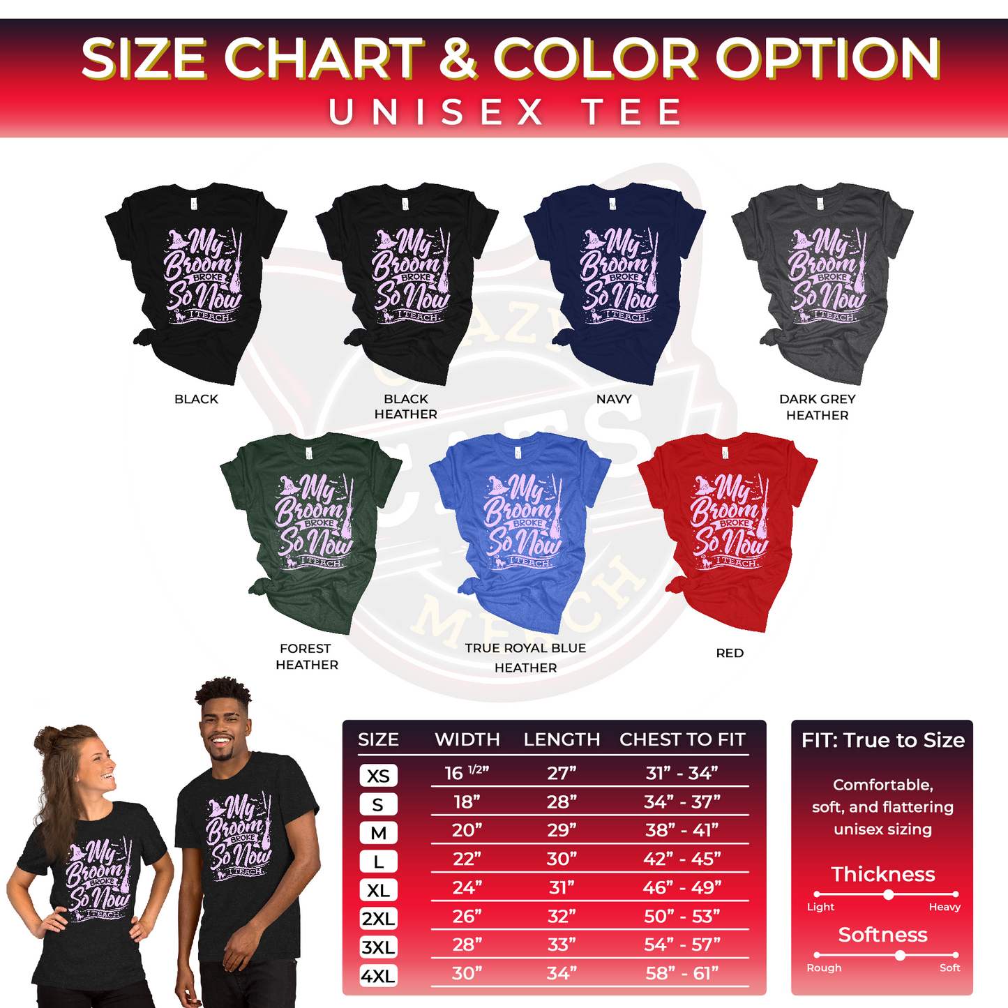Halloween Teacher Shirt My Broom Broke So Now I Teach  Unisex Dark Shirt
