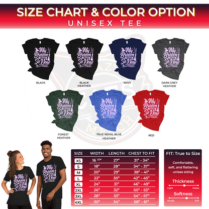 Halloween Teacher Shirt My Broom Broke So Now I Teach  Unisex Dark Shirt