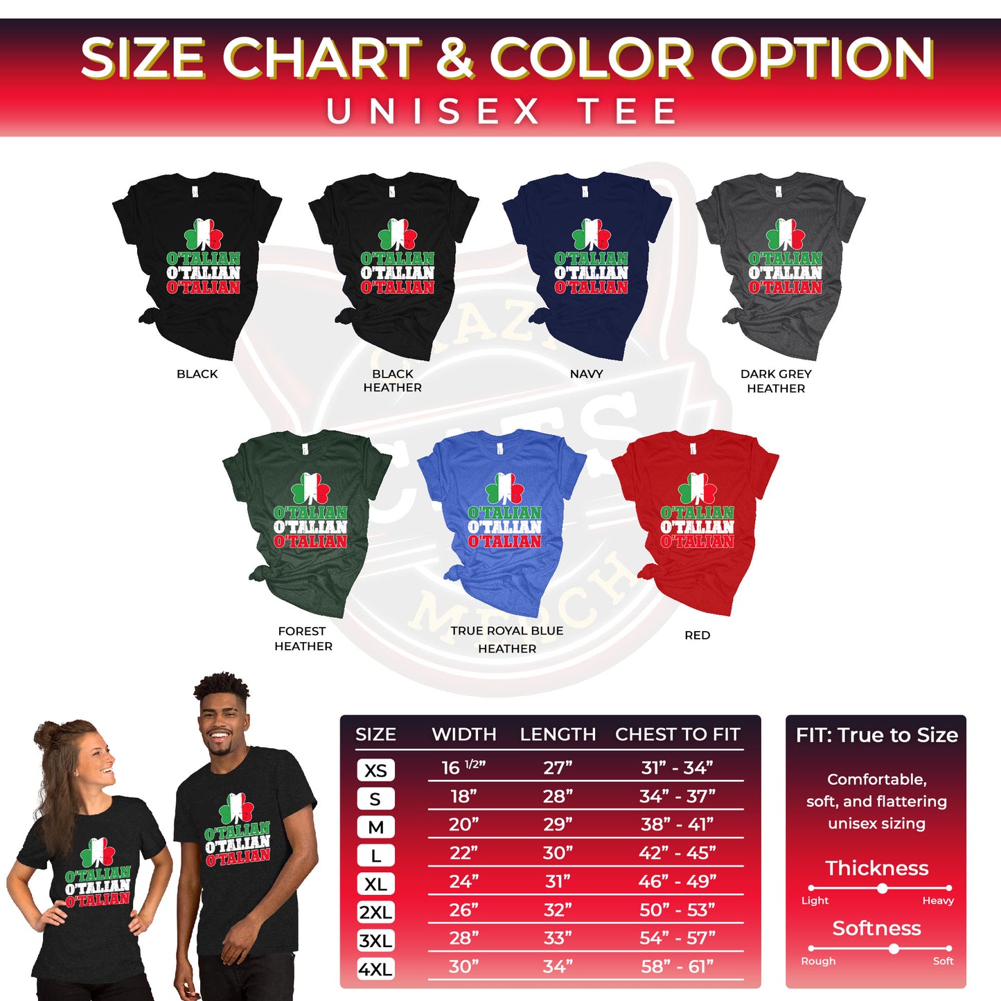 O' Talian Green St. Patricks Is Italian Unisex Dark Shirt