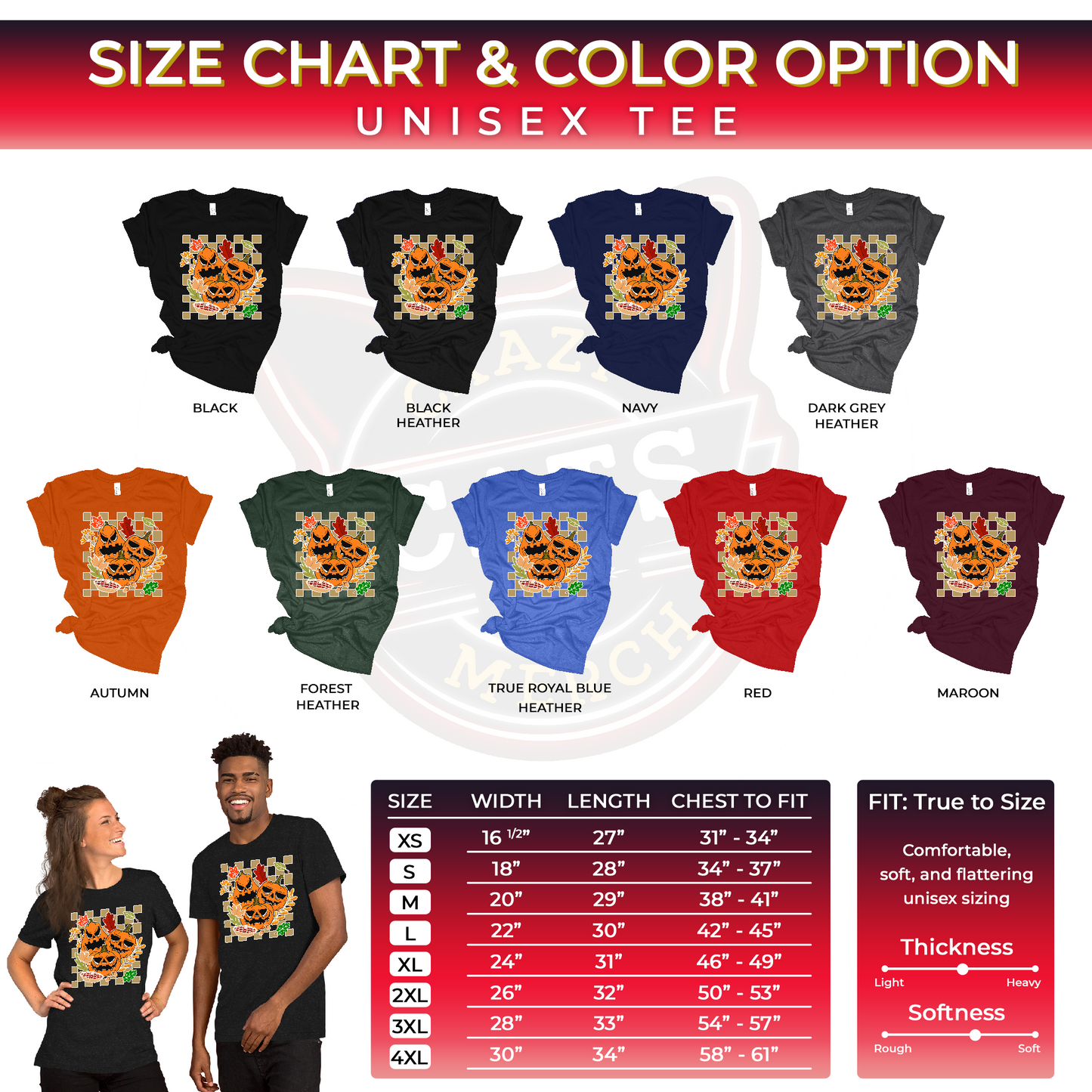 Pumpkin Face Autumn Fall Leaves Thanksgiving Unisex Dark Shirt
