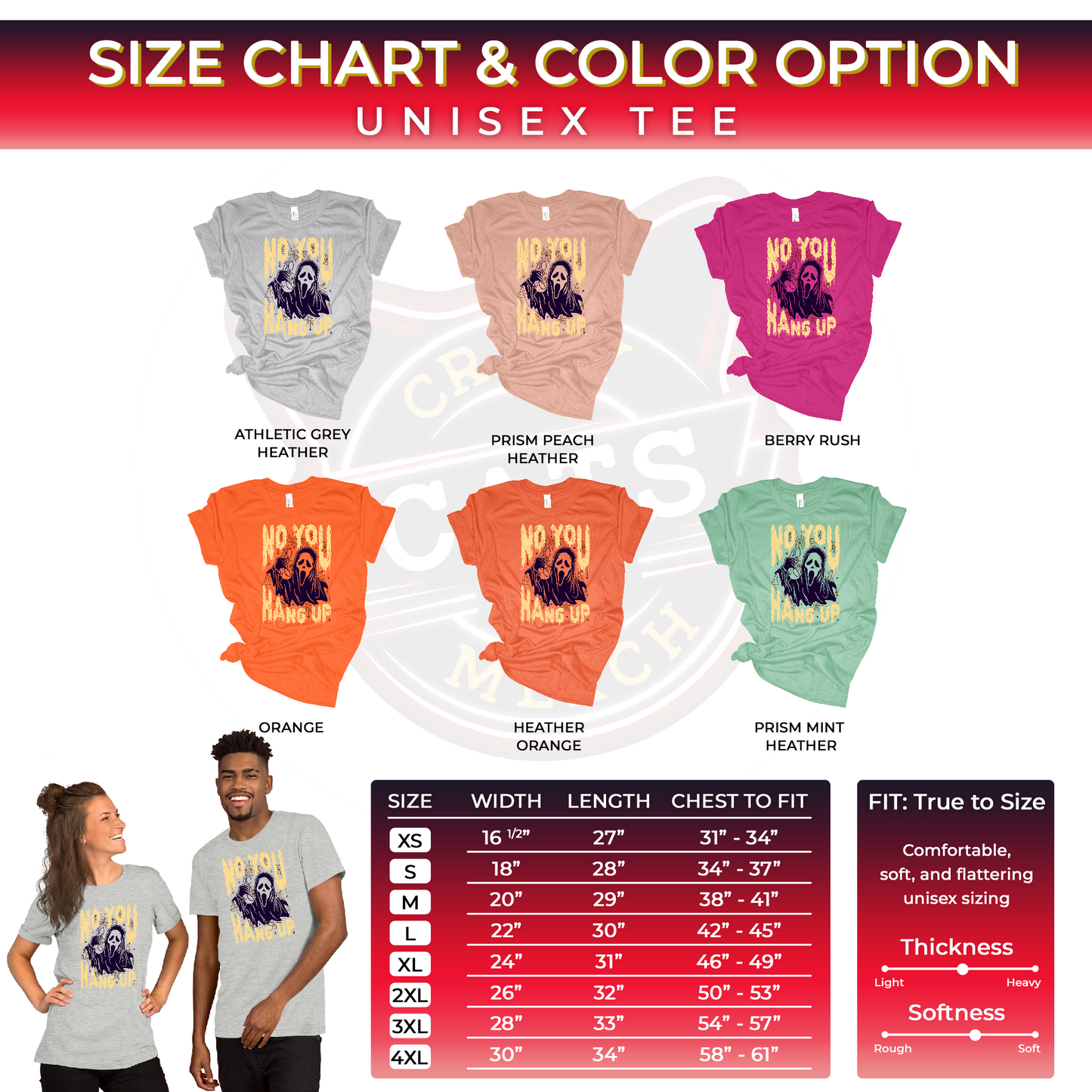 No You Hang Up Scream Spooky Season Halloween Light Tee