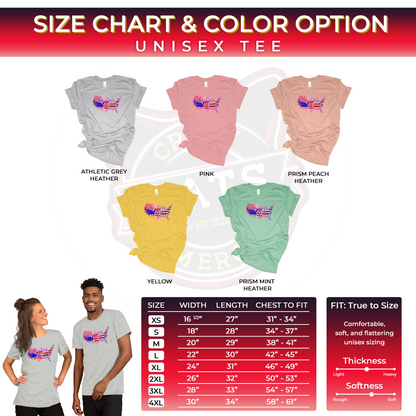 We The People Peace Wings Signs USA Map Unisex Light T-shirt