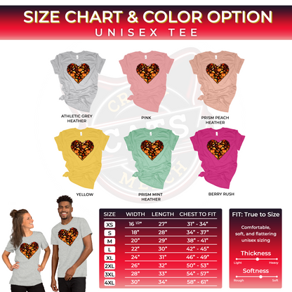 Grateful Mom Dad Autumn Heart Thanksgiving Unisex Light Shirt