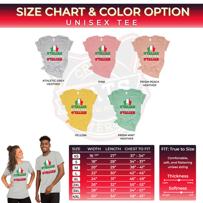 O' Talian Green St. Patricks Is Italian Unisex Light Shirt