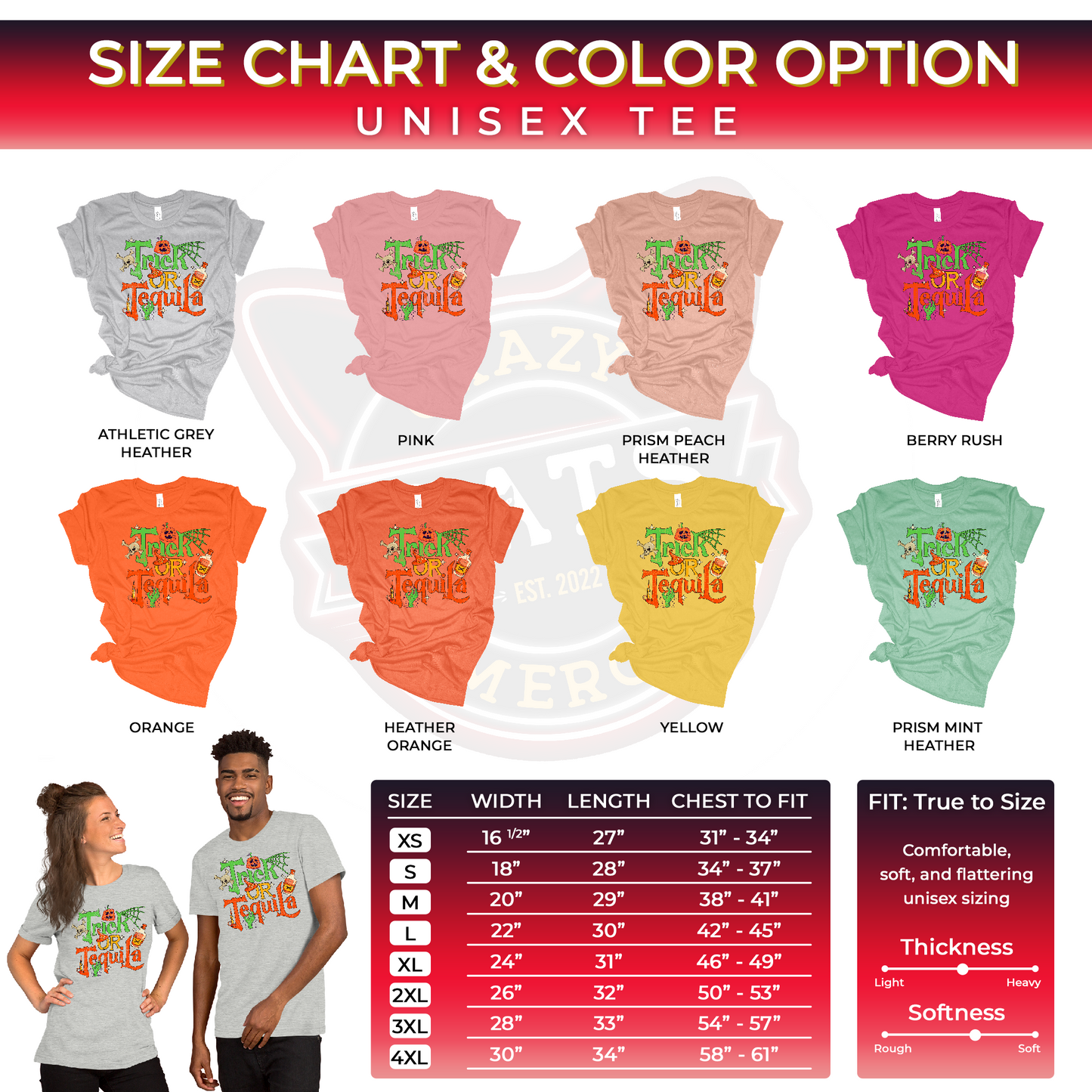 Trick Or Tequila Halloween Tequila Lover Unisex Light Shirt
