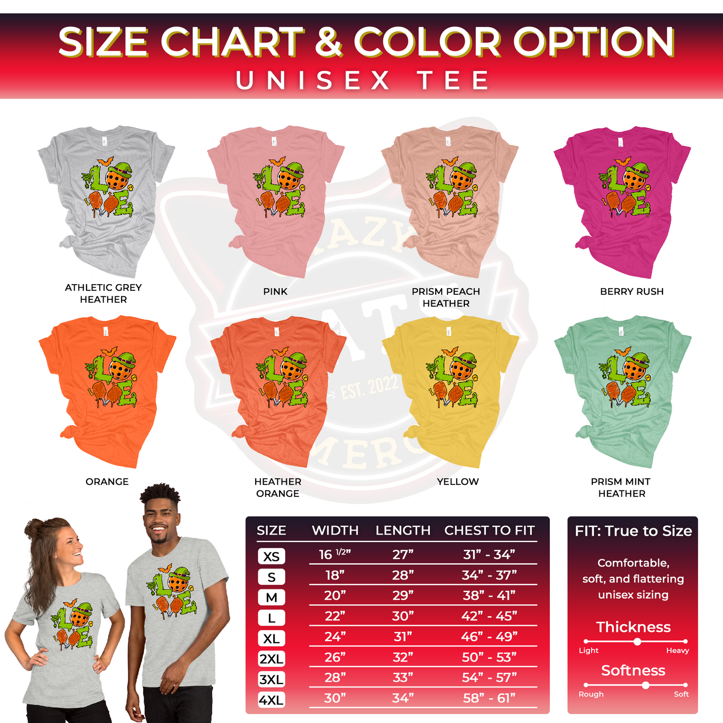 Pickleball Halloween Love Gift For Pickleball Lover Unisex Light Shirt