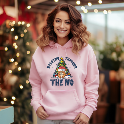 Dashing Through The No Funny Holiday Unisex Light Hoodie