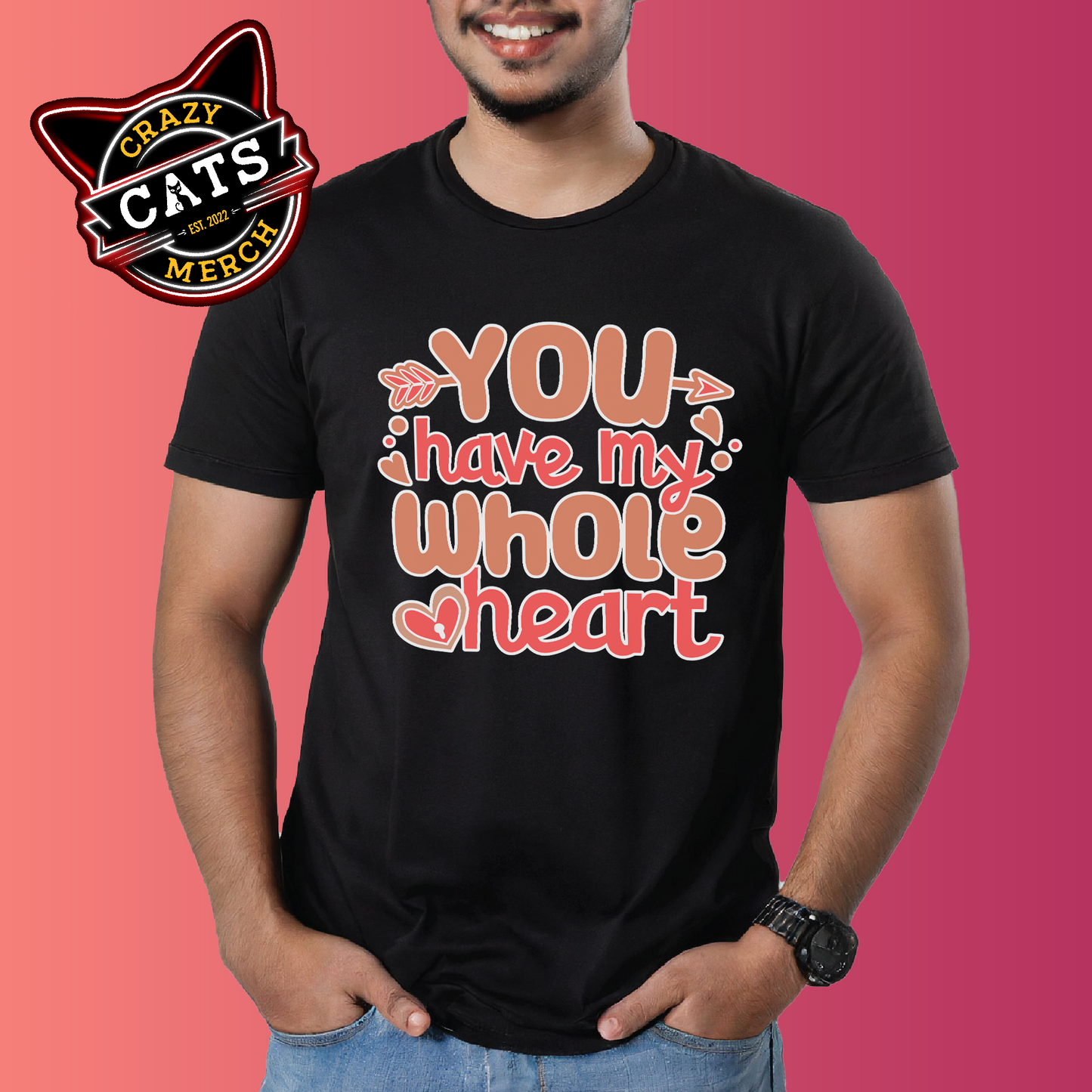 Valentines Day Gift You Have My Whole Heart Couples Tshirt Gift For Her