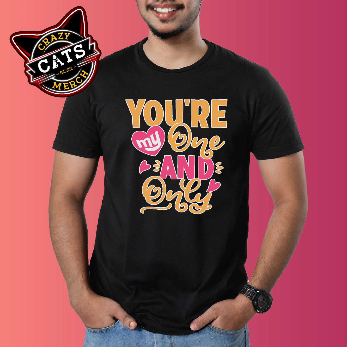 Married Couple Shirt, You're My One And Only Valentines Day Unisex Dark Shirt