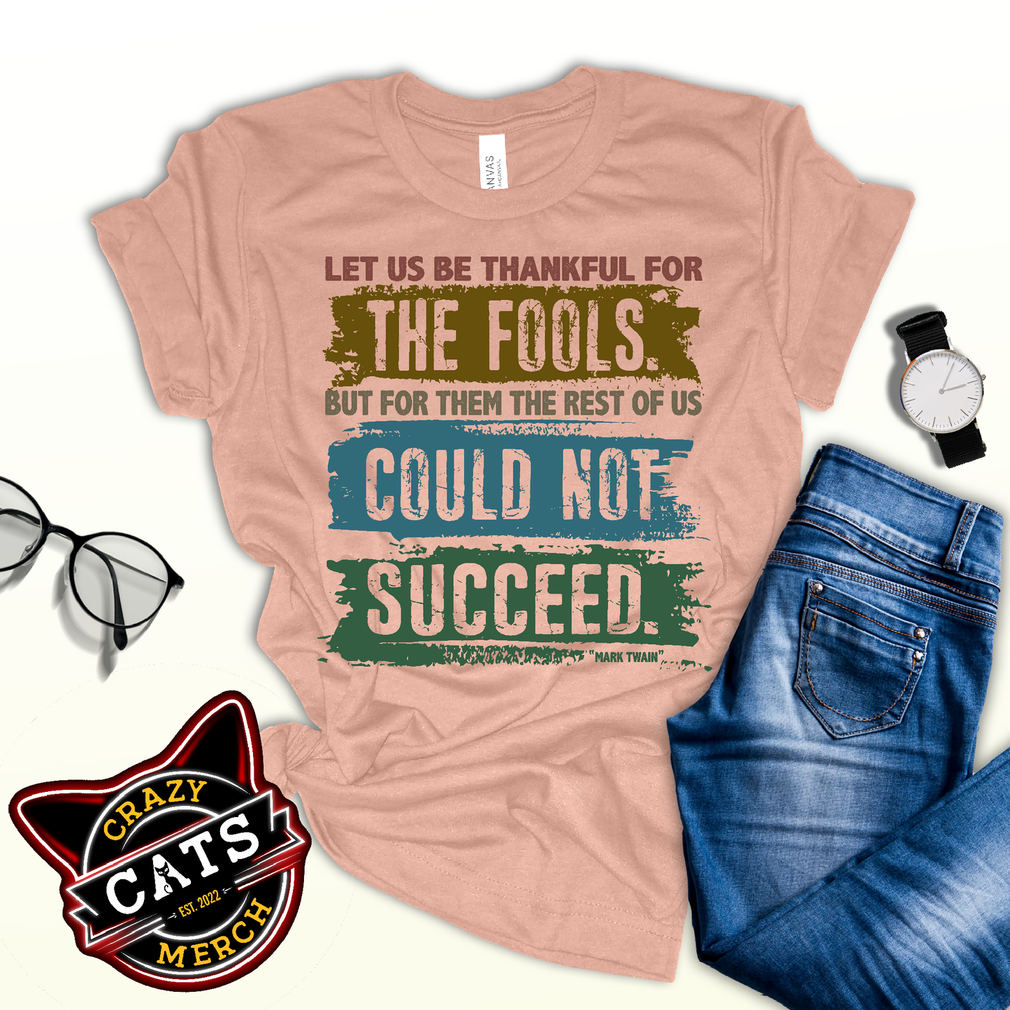 Mark Twain Successful Mind Quote Mentor Unisex Light T-shirt