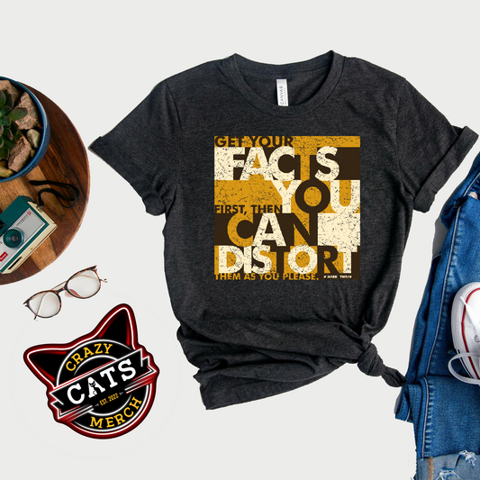 Get Your Facts Journalism Gift Vintage Unisex Dark Tee