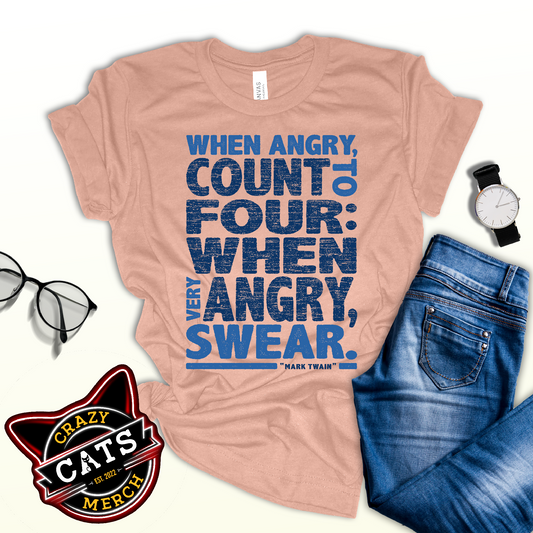 When Angry Count To Four Anger Coach Unisex Light Shirt