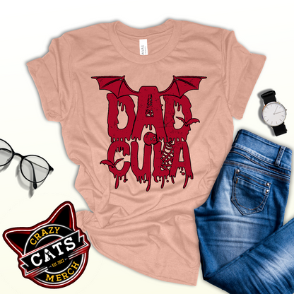 Dadcula Spooky Halloweeen For Dad Light Shirt