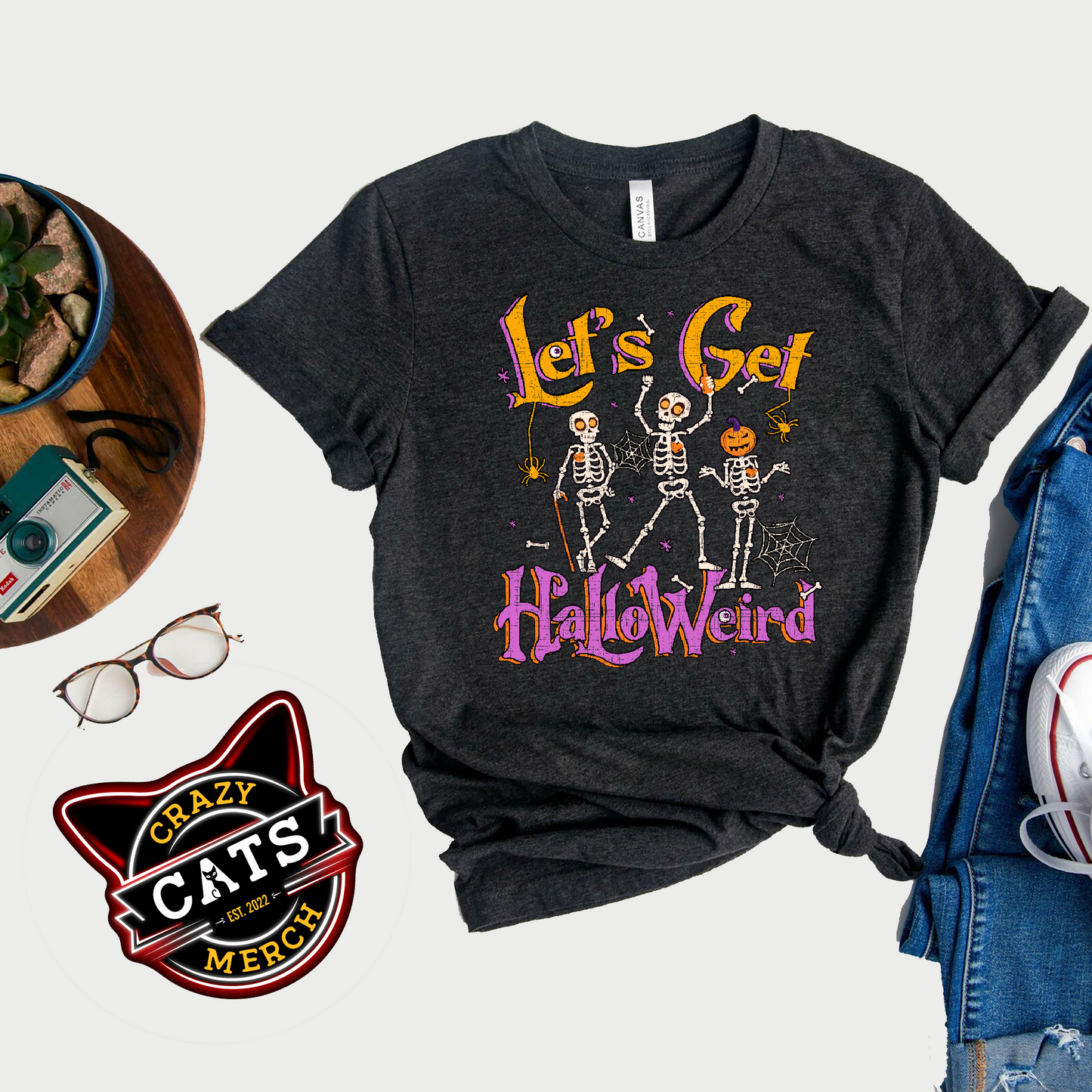 Let's Get HalloWeird Halloween Party Trick or Treat Unisex Dark Shirt