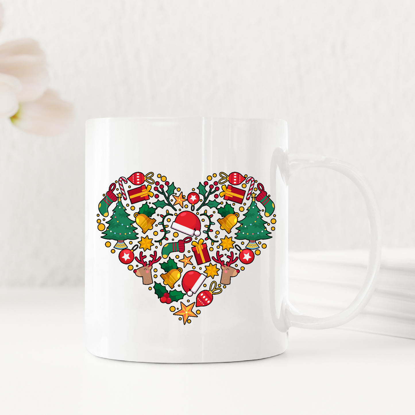 Christmas Heart I Love Christmas Coffee Mugs