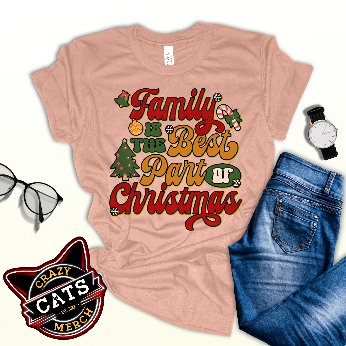 Family Is The Best Part Of Christmas Family Outfit Light Shirt