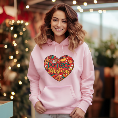 Purrfect Christmas Animal Lover Christmas Unisex Light Hoodie