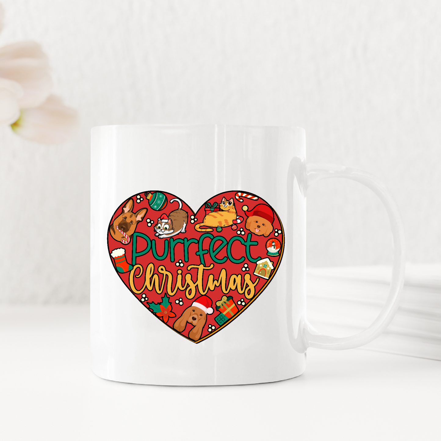 Purrfect Christmas Animal Lover Christmas Mugs