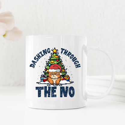 Dashing Through The No Funny Holiday Coffee Mug