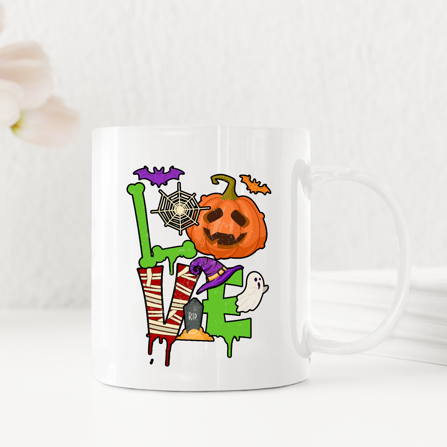 Halloween Love Tee Cute Fall Pumpkin Mug