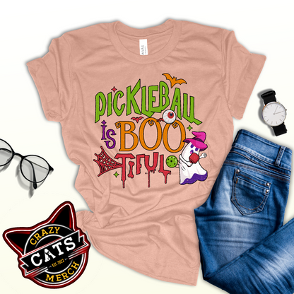 PickleBall Is BooTiful Halloween Coach Unisex Light Tee