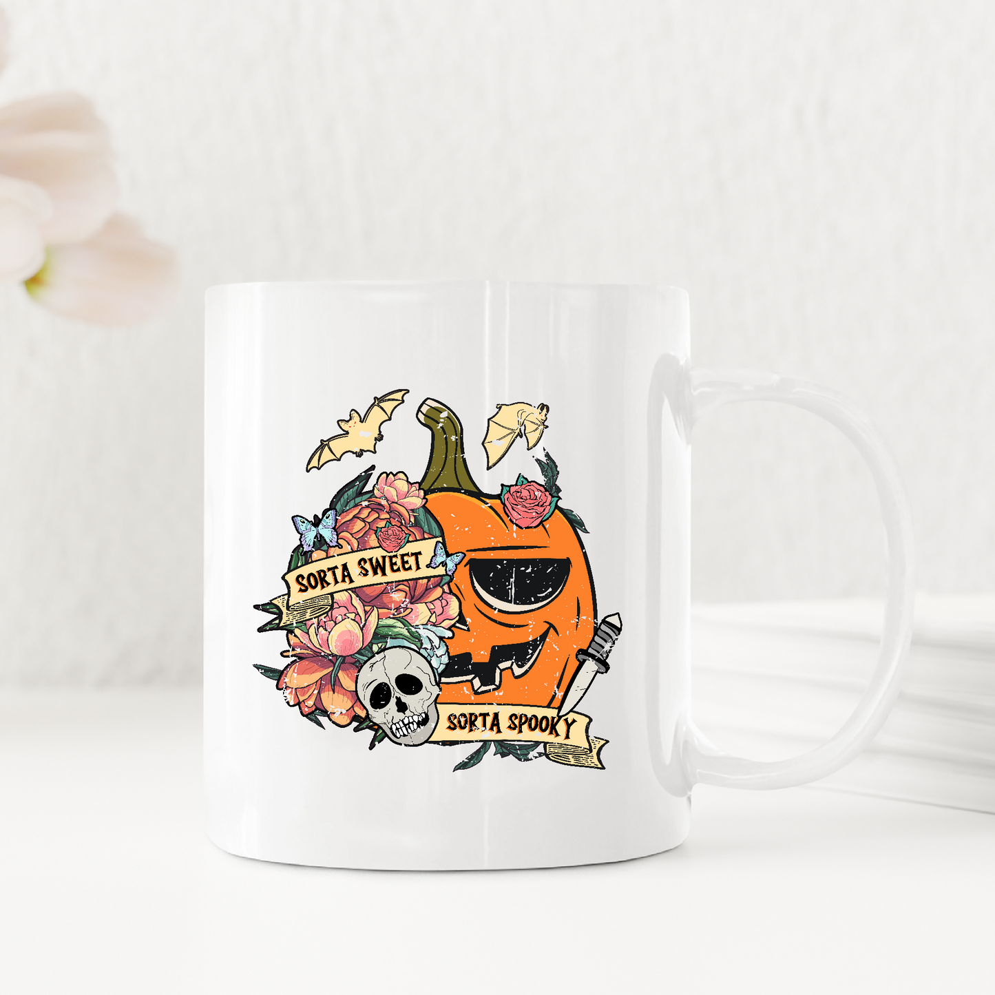 Retro Sorta Sweet Sorta Spooky Halloween Pumpkin Mug