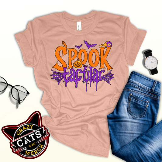 Spooktacular Halloween Spooky Season Unisex Light Tshirt