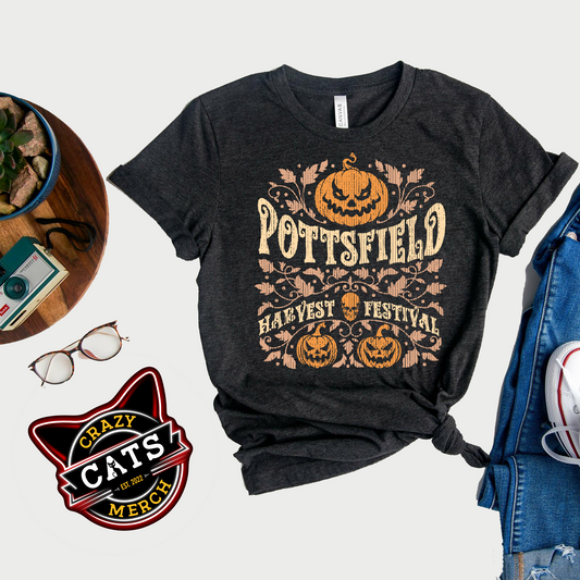 Pottsfield Harvest Festival Pumpkin Season Unisex Dark Shirt