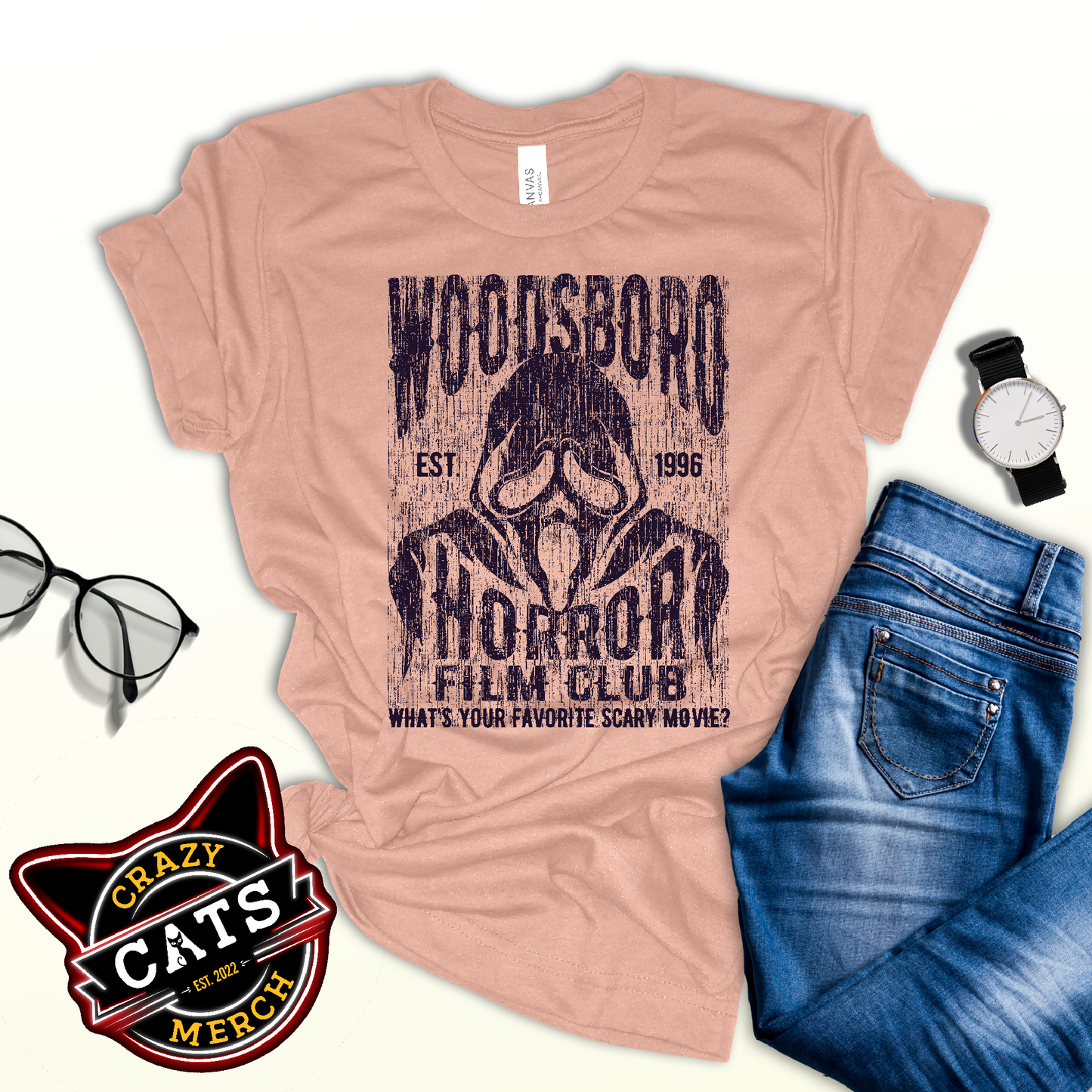 Woodsboro Horror Film Club Movie Lover Halloween Light Shirt