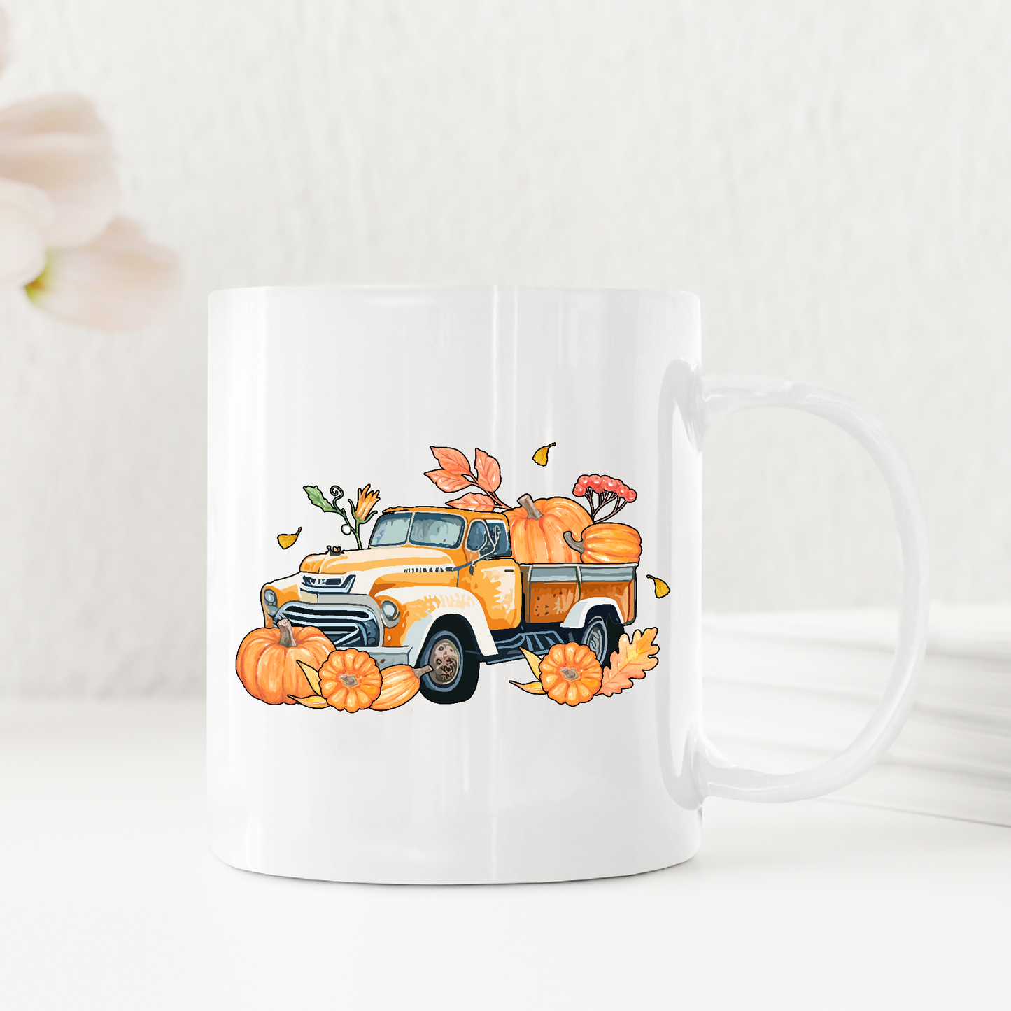 Pumpkin Thanksgiving Vintage Truck Coffee Mug