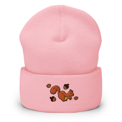 Squirrel Nutty Embroidered Knit Hat Beanies