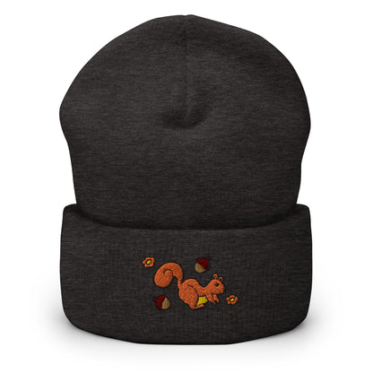 Squirrel Nutty Embroidered Knit Hat Beanies