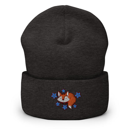 Fox Winter Men Women Embroidered Beanies