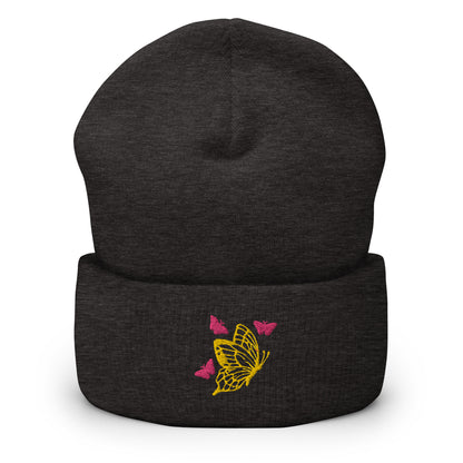 Butterfly Lover Embroidered Knit Hat Beanies